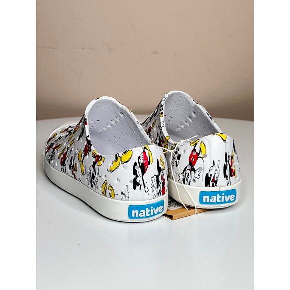 NWT Native x Disney White Jefferson Mickey Mouse Slip On Shoes Childs C13 - Picture 6 of 9